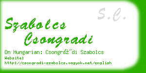 szabolcs csongradi business card
